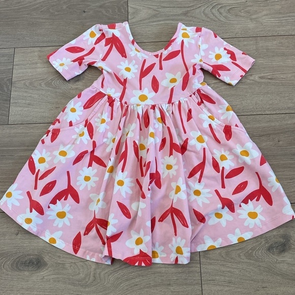 hanna anderson | Print Skater Dress with Pockets | girl's size 4 - Picture 5 of 8